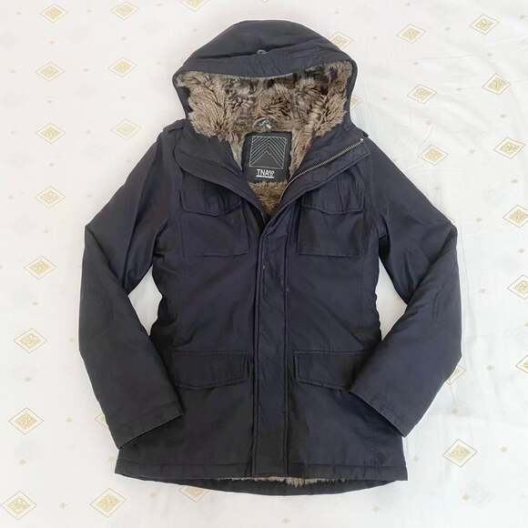 Aritzia Jackets & Blazers - vintage 2000s aritzia TNA black fur lined parka jacket